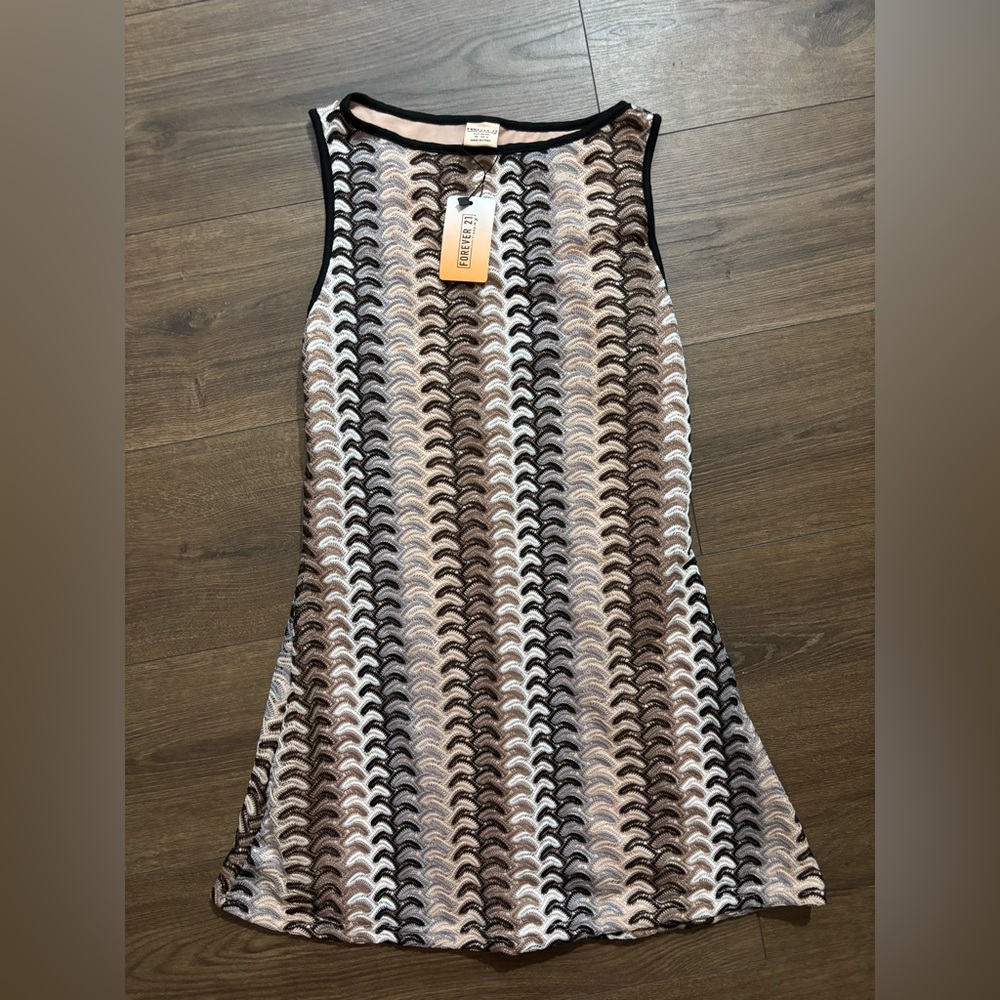 Chic Black and Cream Patterned Dress Forever 21 + SHEIN